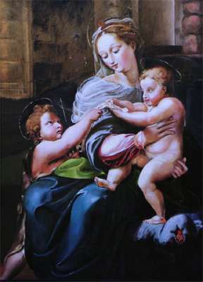 Giulio-Romano-The-Holy-Family-with-the-Infant-Saint-John-the-Baptist--Vierge-de-Novar-