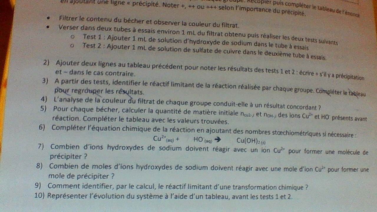 tp chimie