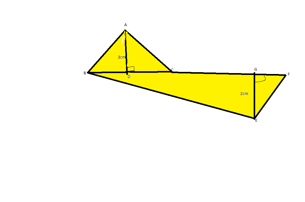 le triangle de l'exercice de mathematique
