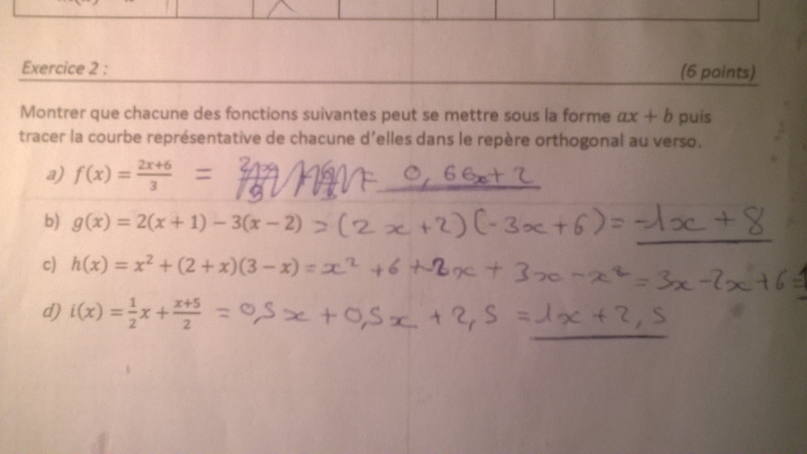 Fonctions Affines/ Linéaire Correction Please | DigiSchool Devoirs